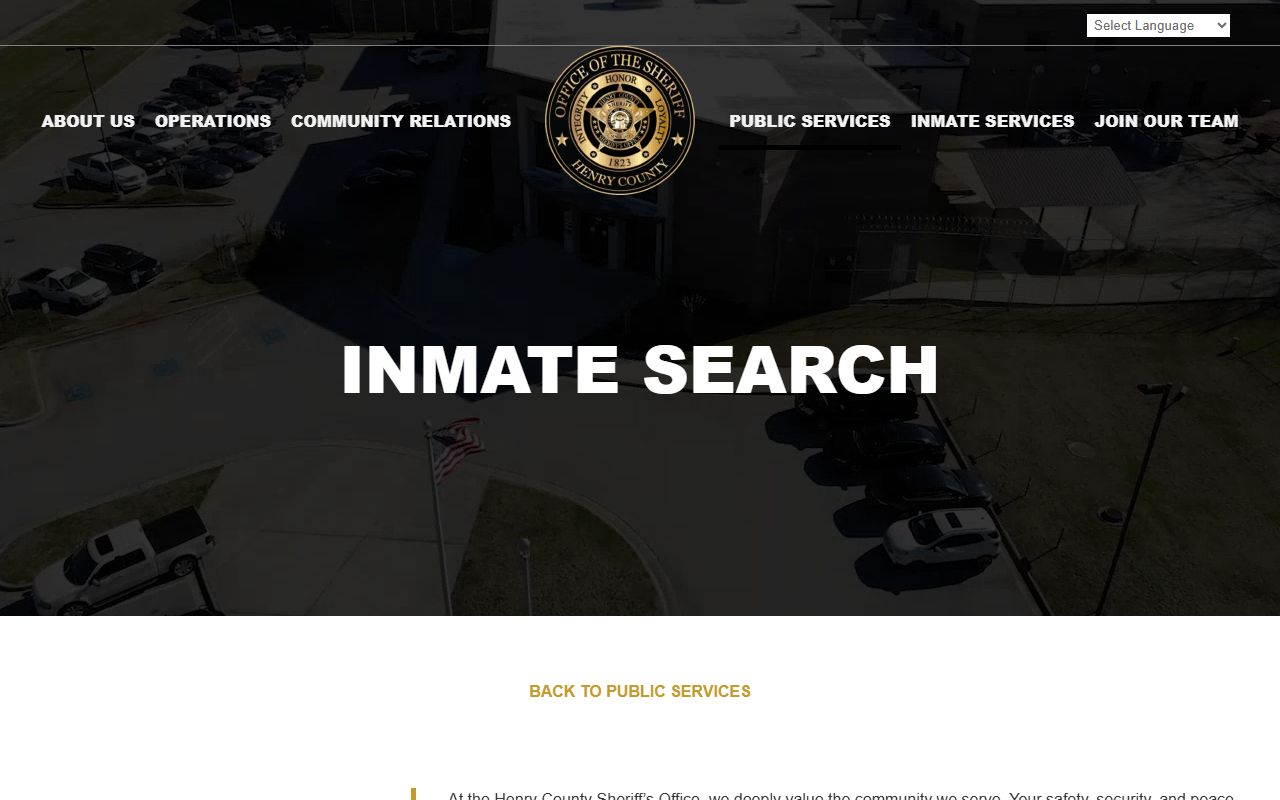 Henry County Sheriff inmate search explainer and scam warning page