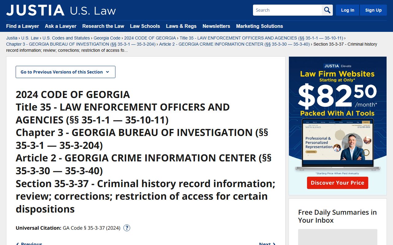 Georgia record restriction statute for Henry County criminal histories
